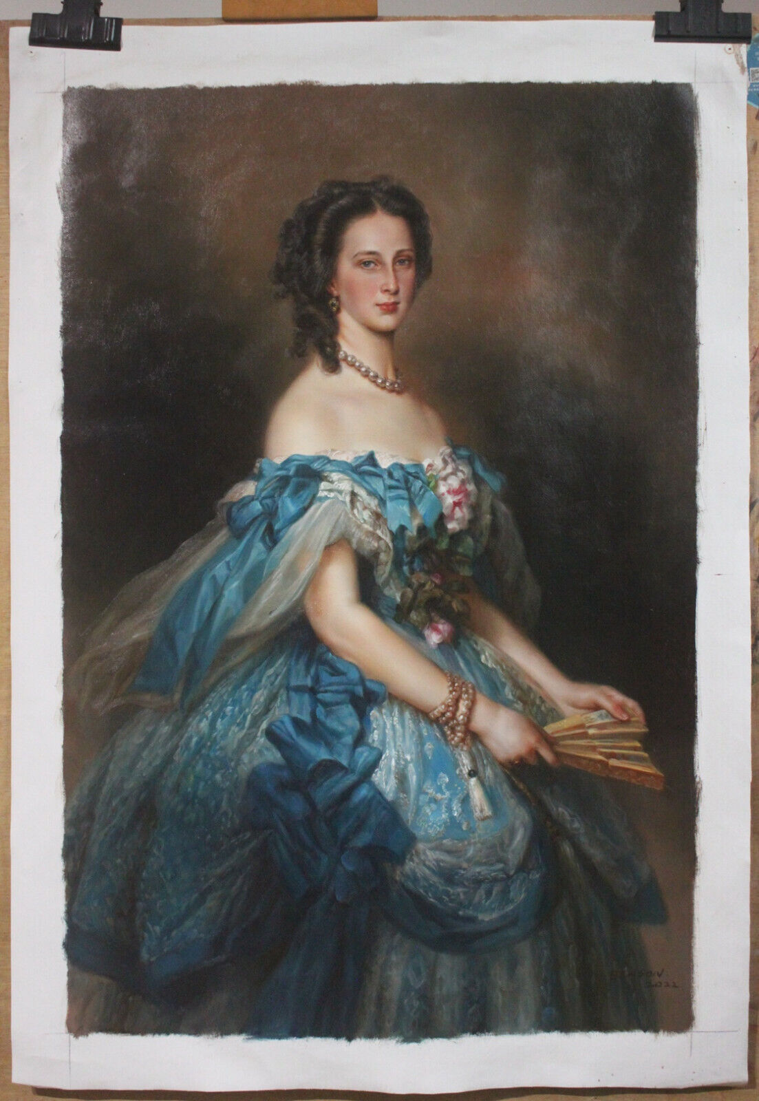 Art peinture à l'huile portrait grande-duchesse Alexandra Iosifovna