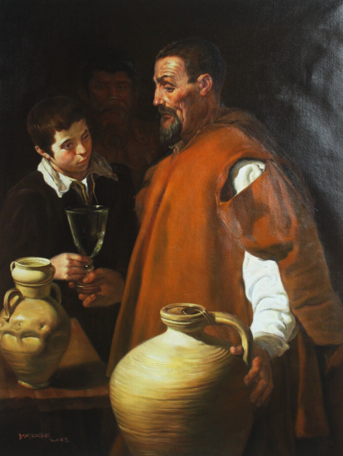 Reproduction d'art Diego Velázquez peinture à l'huile baroque Le Vendeur de Séville