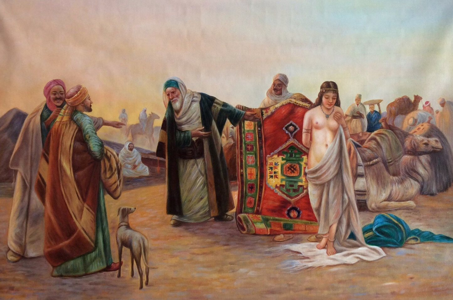 arabe orientaliste tableau peinture huile sur toile
